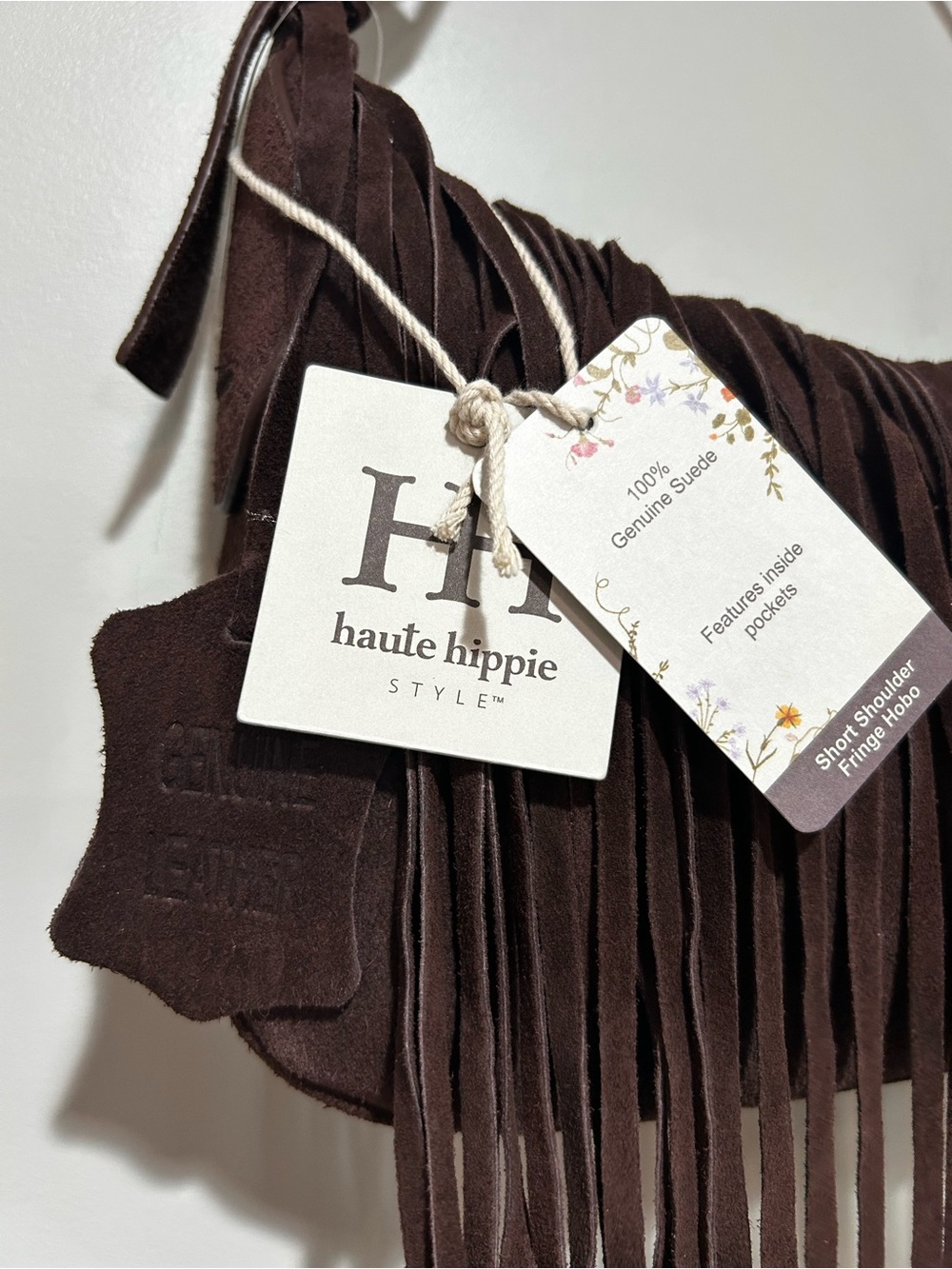 Haute Hippie Rich Brown Suede Fringe Shoulder Bag - Picture 3 of 9